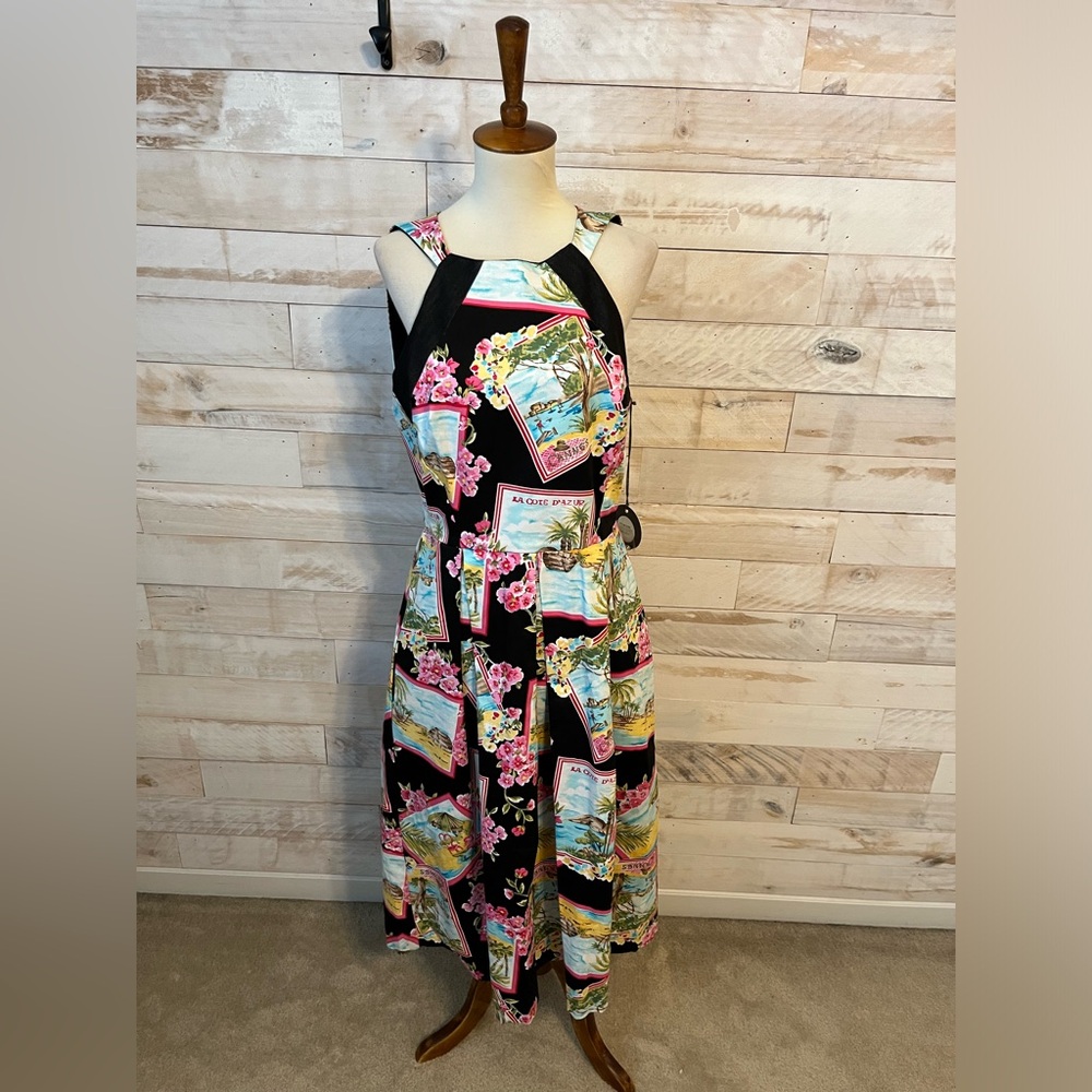 NWT Anthropologie size 8 Eva Franco postcard midi dress